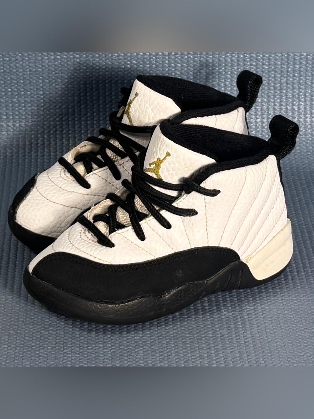 Nike Air Jordan 12 Retro TD 'Royalty’ White/Black Shoes 85000-180 Toddler Sz 7C